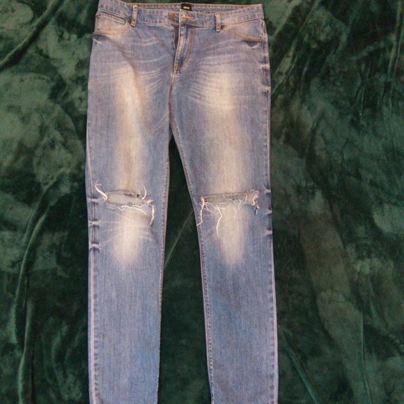 ASOS Distressed Denim Blue Jeans Sz 34 - Picture 13 of 13